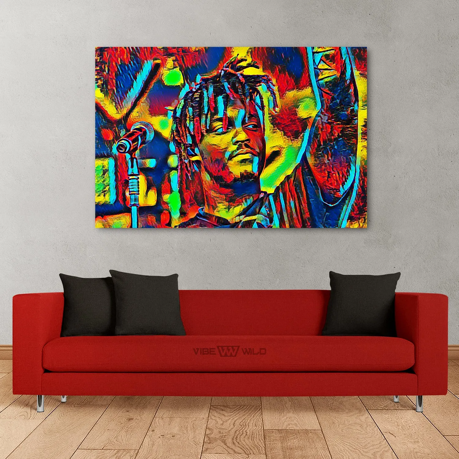 Juice Wrld Canvas Art - Abstract Colors