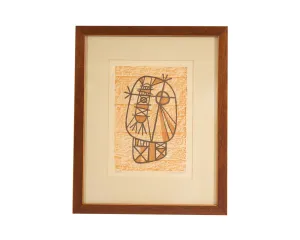 Kathleen Blackshear Signed “Head” Abstract Serigraph Print