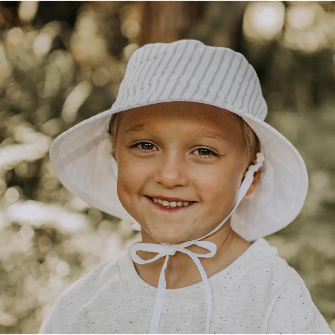 Kids Reversible Sun Hat - Finley/Blanc