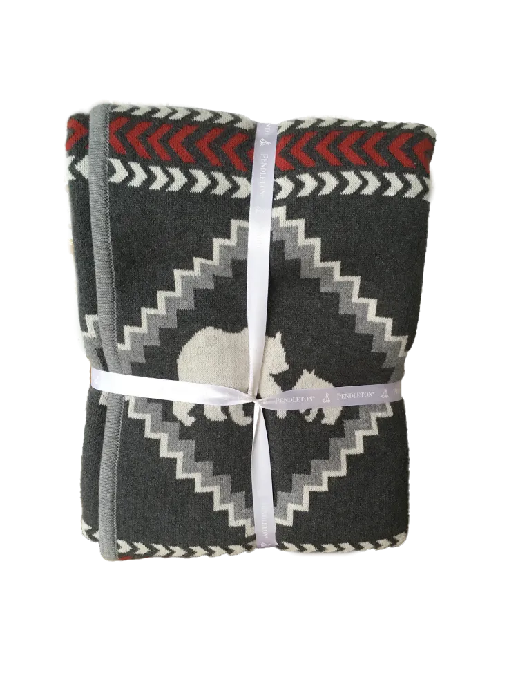 Knit Sherpa Baby Blanket, Lost Trail, by Pendleton