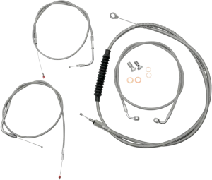 LA Choppers LA-8100KT-00 Cable/Brake Line Kit - Stock - Stainless Steel