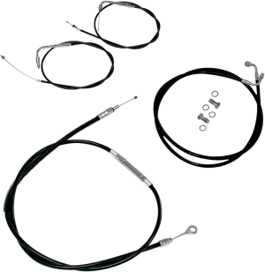 LA Choppers LA-8100KT-16B Cable/Brake Line Kit - 15-17in. Ape Hangers - Black
