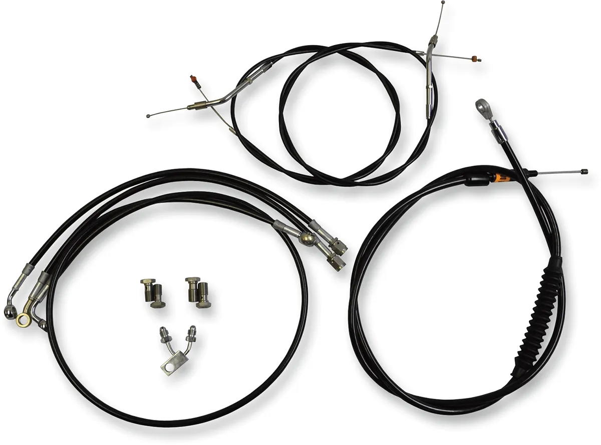 LA Choppers LA-8150KT-13B Cable/Brake Line Kit - 12-14in. Ape Hangers - Black