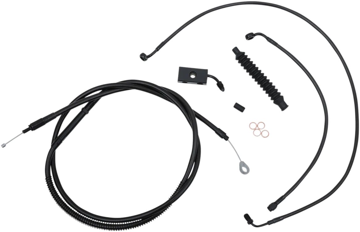 LA Choppers LA-8152KT-19M Cable/Brake Line Kit - 18-20in. Ape Hangers  - Midnight
