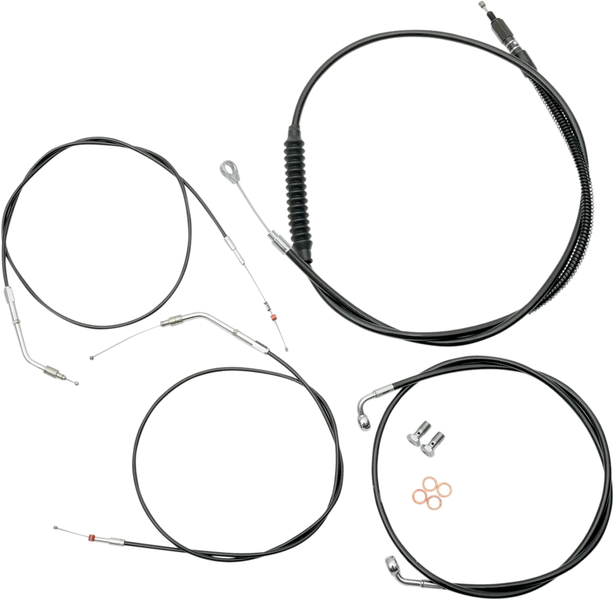 LA Choppers LA-8310KT-19B Cable/Brake Line Kit - 18-20in. Ape Hangers - Black