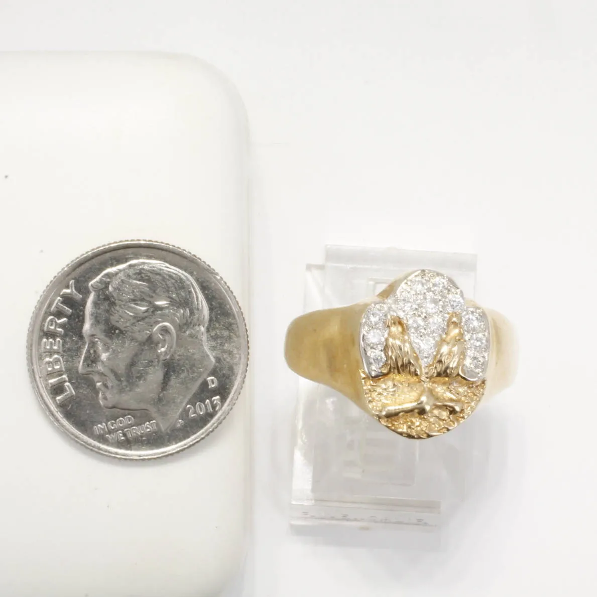 Ladies 14kt gold Diamond Cotton Boll Ring