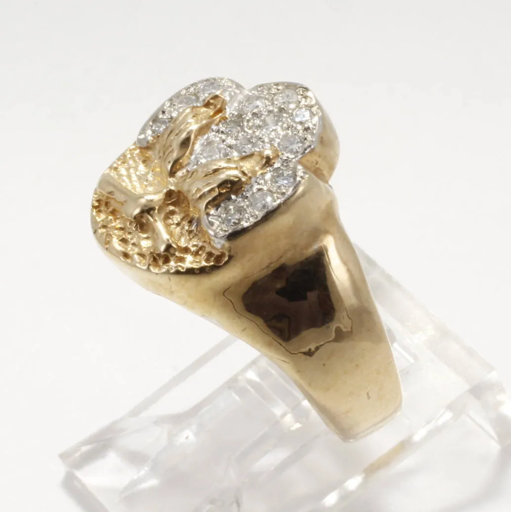 Ladies 14kt gold Diamond Cotton Boll Ring