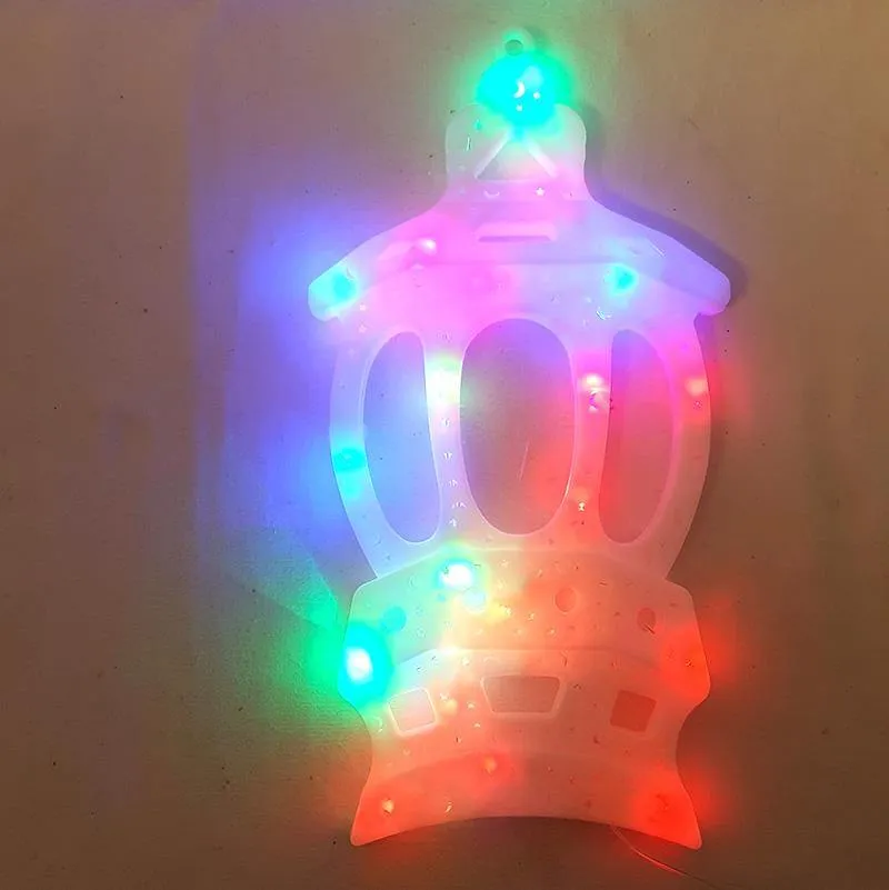 Lantern/Moon RGB Led Lights for Ramadan Eid Festival 12"
