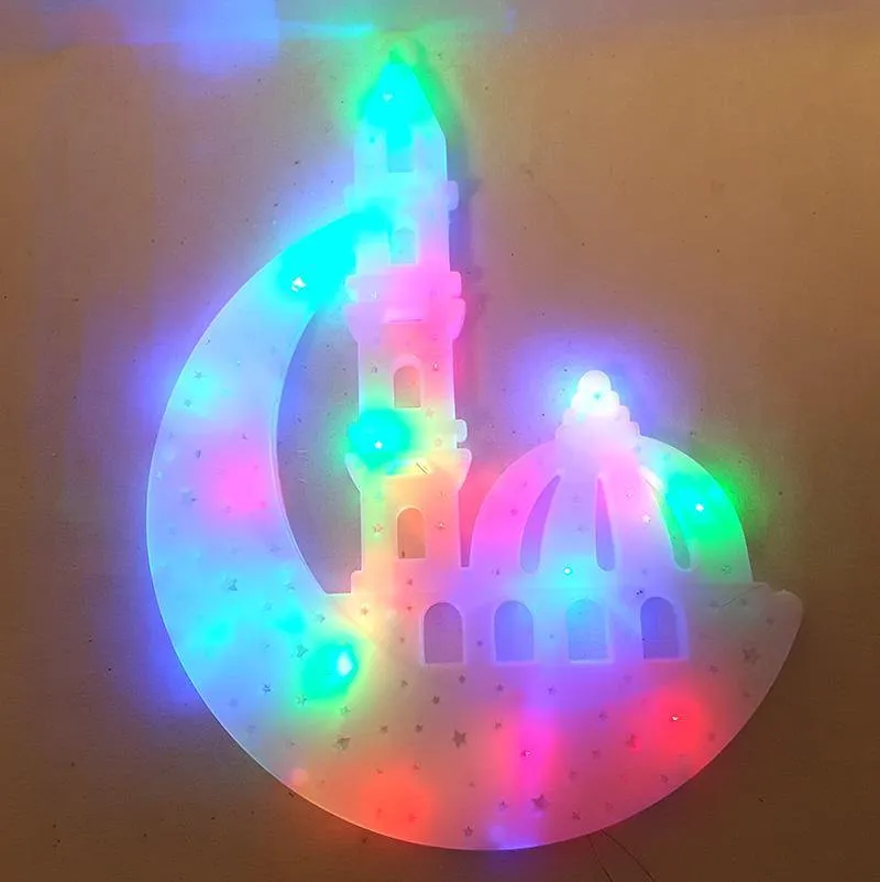 Lantern/Moon RGB Led Lights for Ramadan Eid Festival 12"