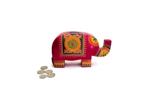 Large Pink Elephant Money Box