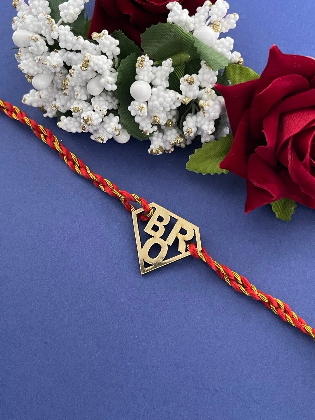 Latest Rakhi Design with BRO Superman Icon Pendant Mauli Thread Rakshasutra For Raksha Bandhan