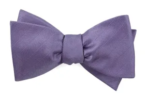 Lavender Herringbone Vow Bow Tie