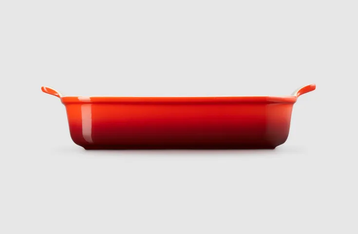 Le Cresuset Stoneware Heritage Rectangular Dish - 32CM Cerise