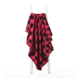 Lifetime Blanket (Toddler Blanket) - Red and black buffalo check