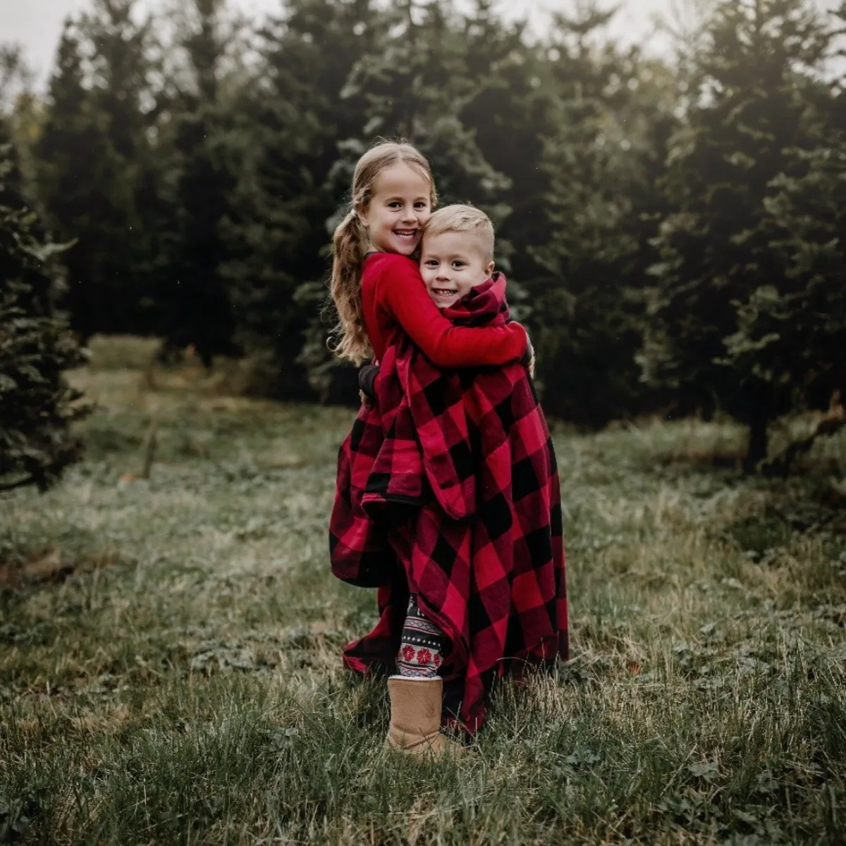 Lifetime Blanket (Toddler Blanket) - Red and black buffalo check