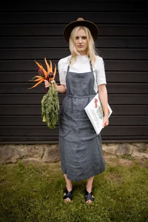 Linen bib apron
