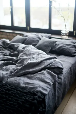 Linen duvet cover - dark gray