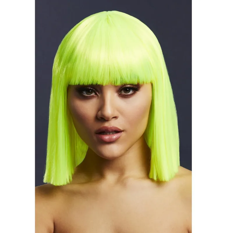 Lola Blunt Bob Wig - Neon Lime