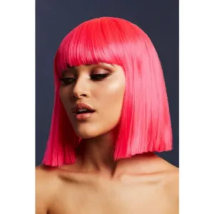 Lola Blunt Bob Wig - Neon Pink