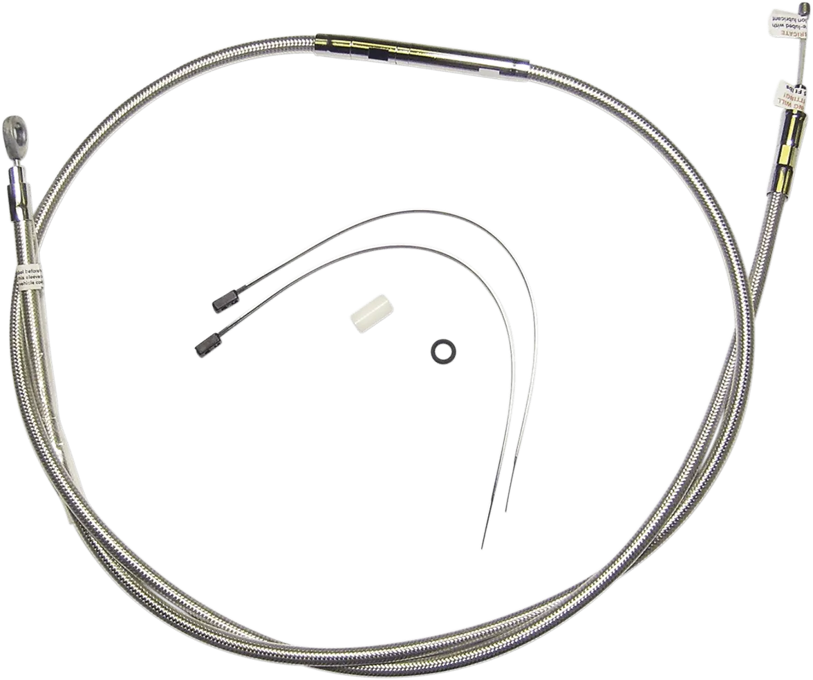 Magnum 5216HE Polished Stainless Steel High Efficiency Braided Clutch Cable - 64 7/16in.