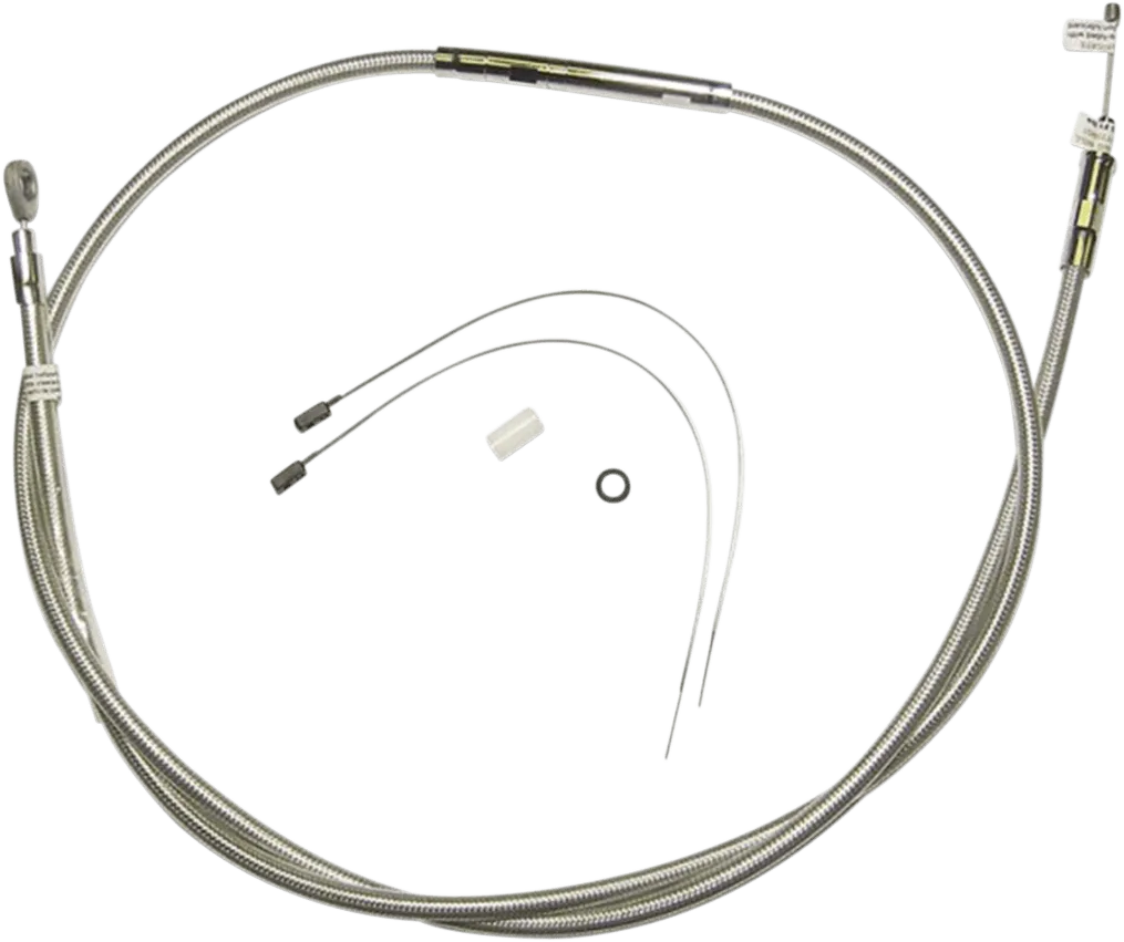 Magnum 5216HE Polished Stainless Steel High Efficiency Braided Clutch Cable - 64 7/16in.