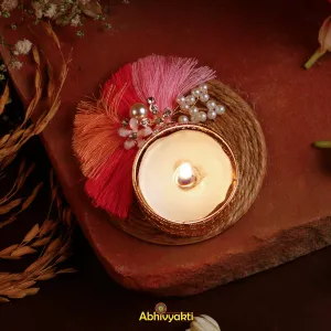 Mahua colorful Silk  Diya