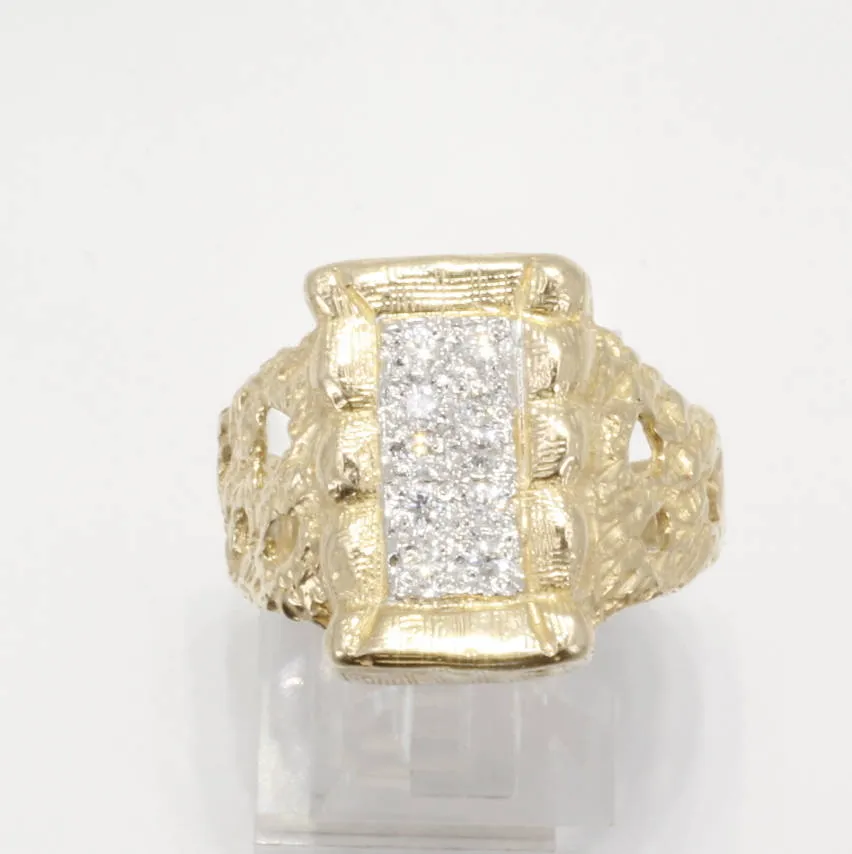 Mans Cotton Bale Diamond Ring