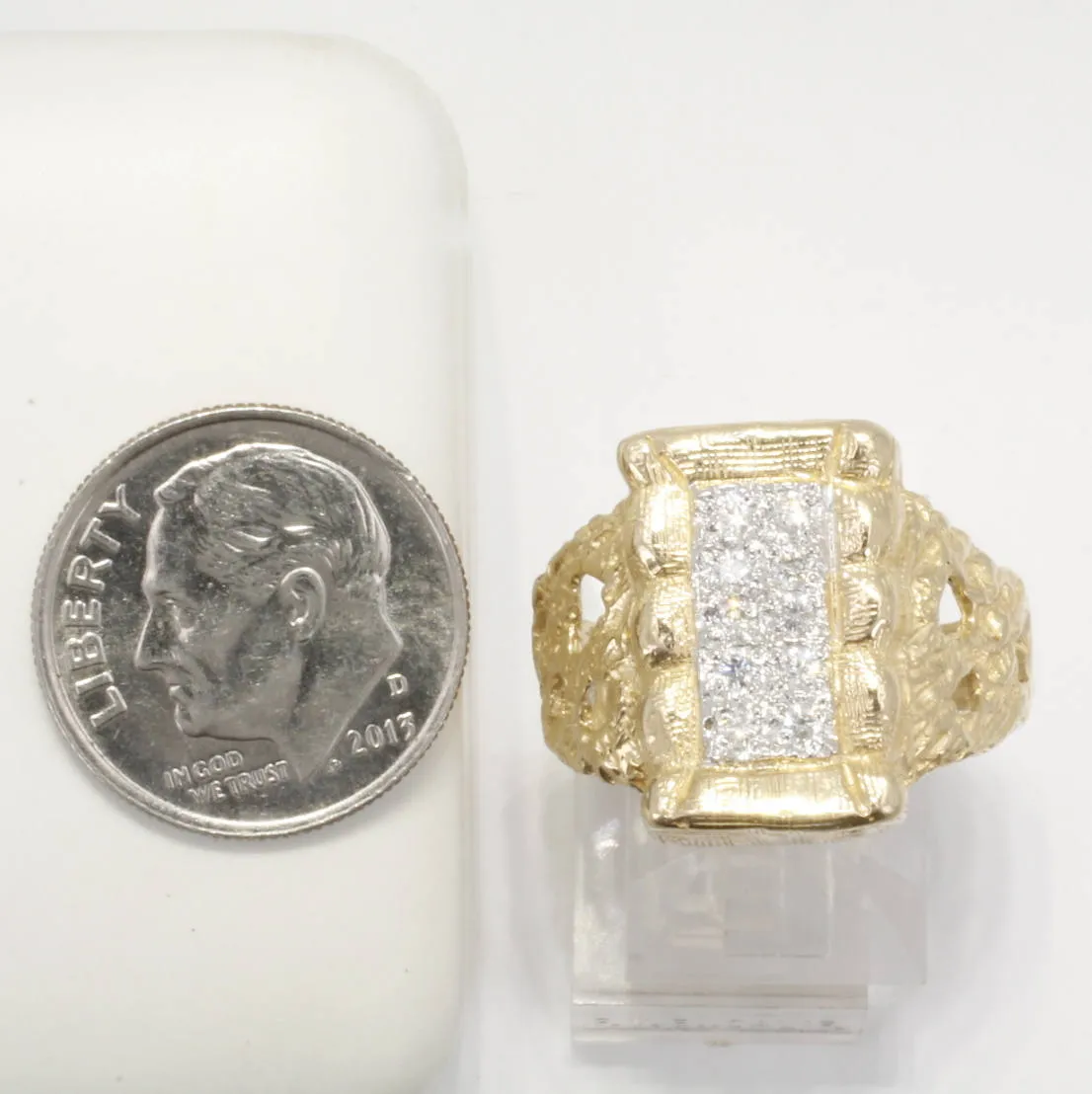 Mans Cotton Bale Diamond Ring