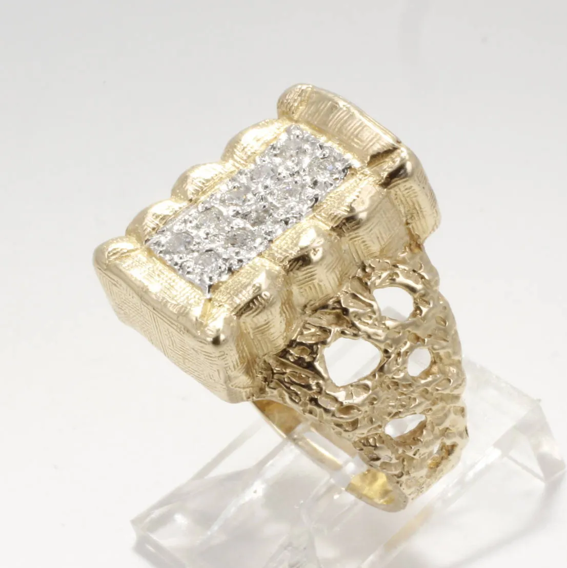 Mans Cotton Bale Diamond Ring