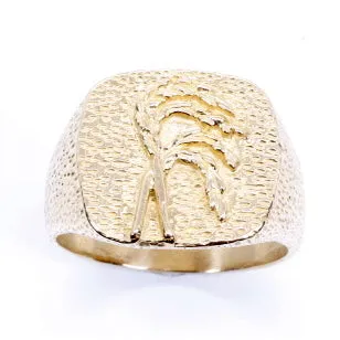 Mans Rice Ring made in Solid 14kt yellow gold for Rice Farmer