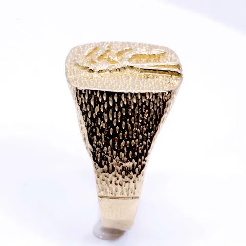 Mans Rice Ring made in Solid 14kt yellow gold for Rice Farmer