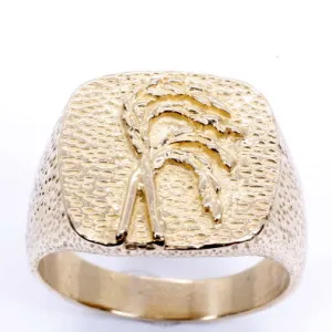 Mans Rice Ring made in Solid 14kt yellow gold for Rice Farmer
