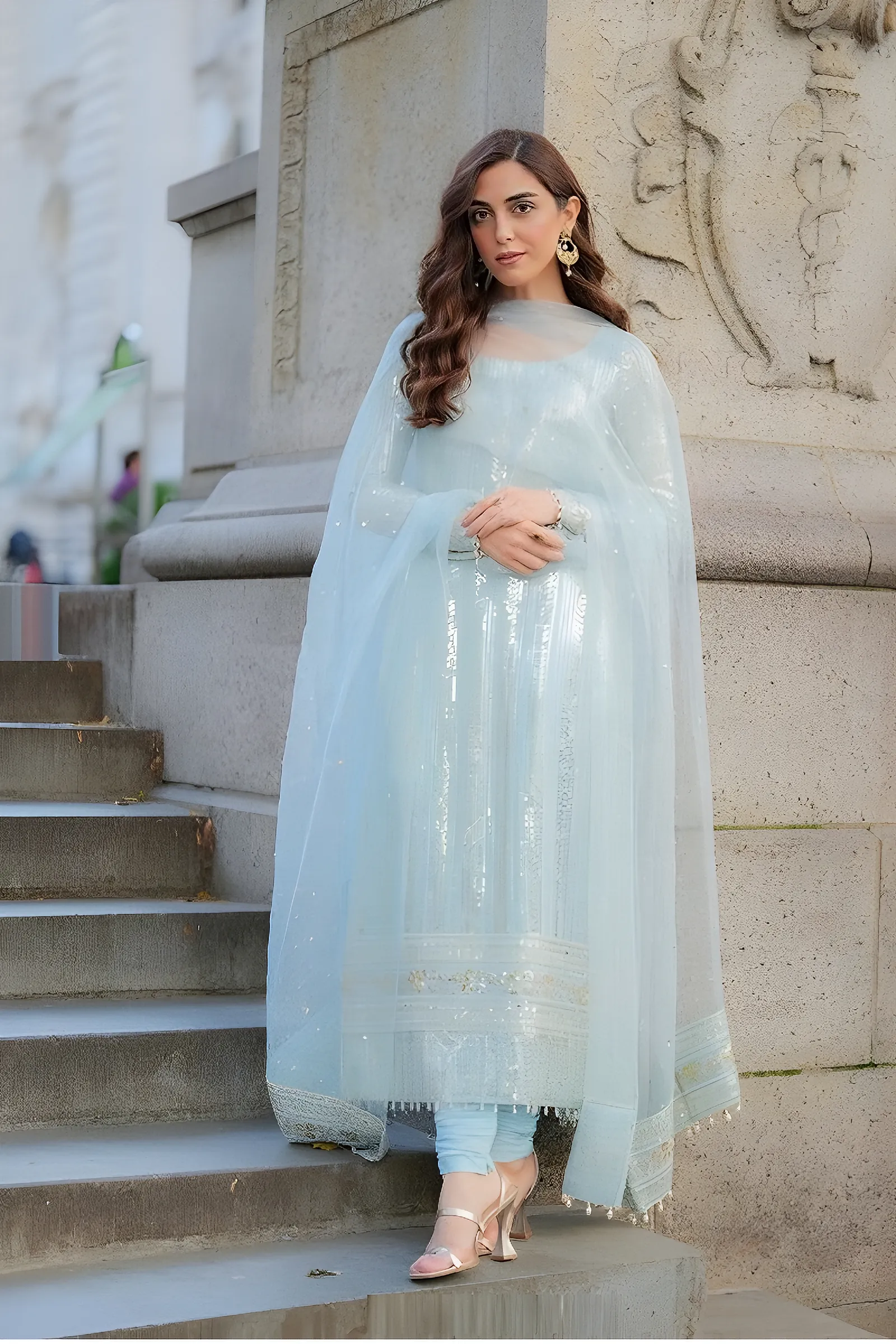 Maya Ali Chiffon Embroidered Formal sequence chiffon  Collection Unstitched