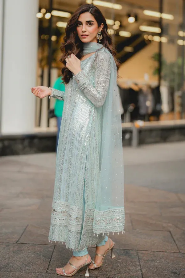 Maya Ali Chiffon Embroidered Formal sequence chiffon  Collection Unstitched