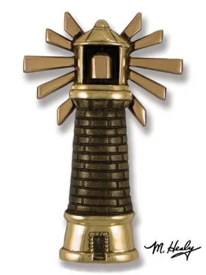 Michael Healy Door Knocker: Brass Lighthouse