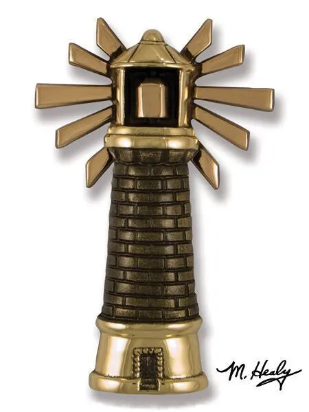 Michael Healy Door Knocker: Brass Lighthouse