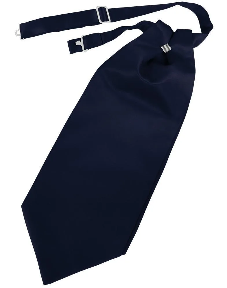 Midnight Blue Solid Satin Kids Cravat
