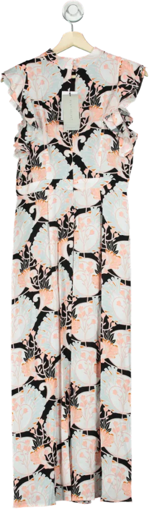Mint Velvet Multi-colour Floral Print Halter Midi Dress UK 12
