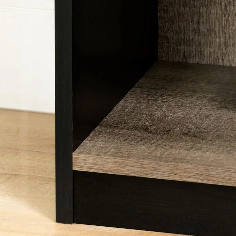 Modern 69-inch Tall Skinny 5-Shelf Bookcase in Black Oak Finish