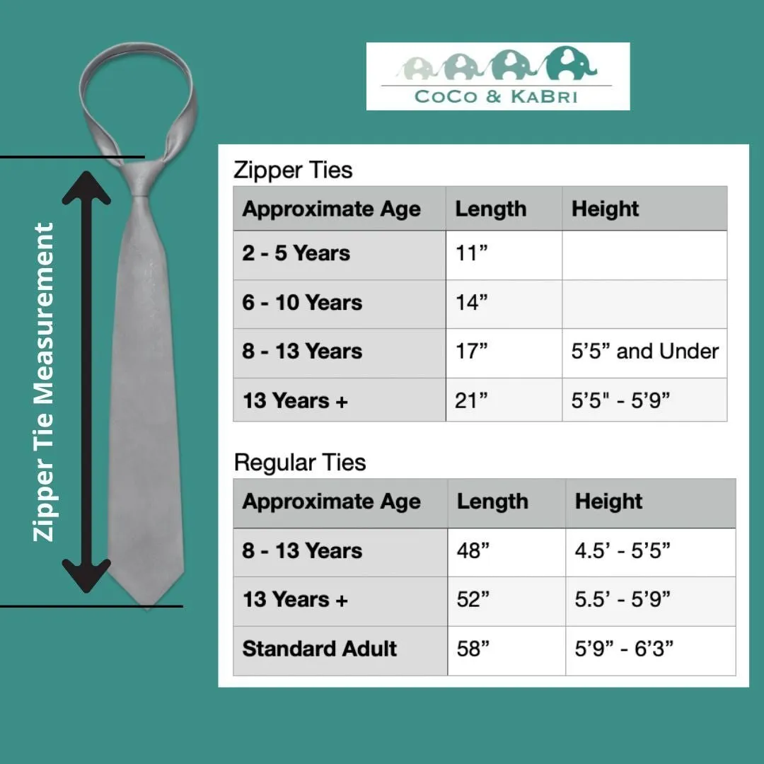 Modern Piggy Bluebell | Boy's Zipper Tie