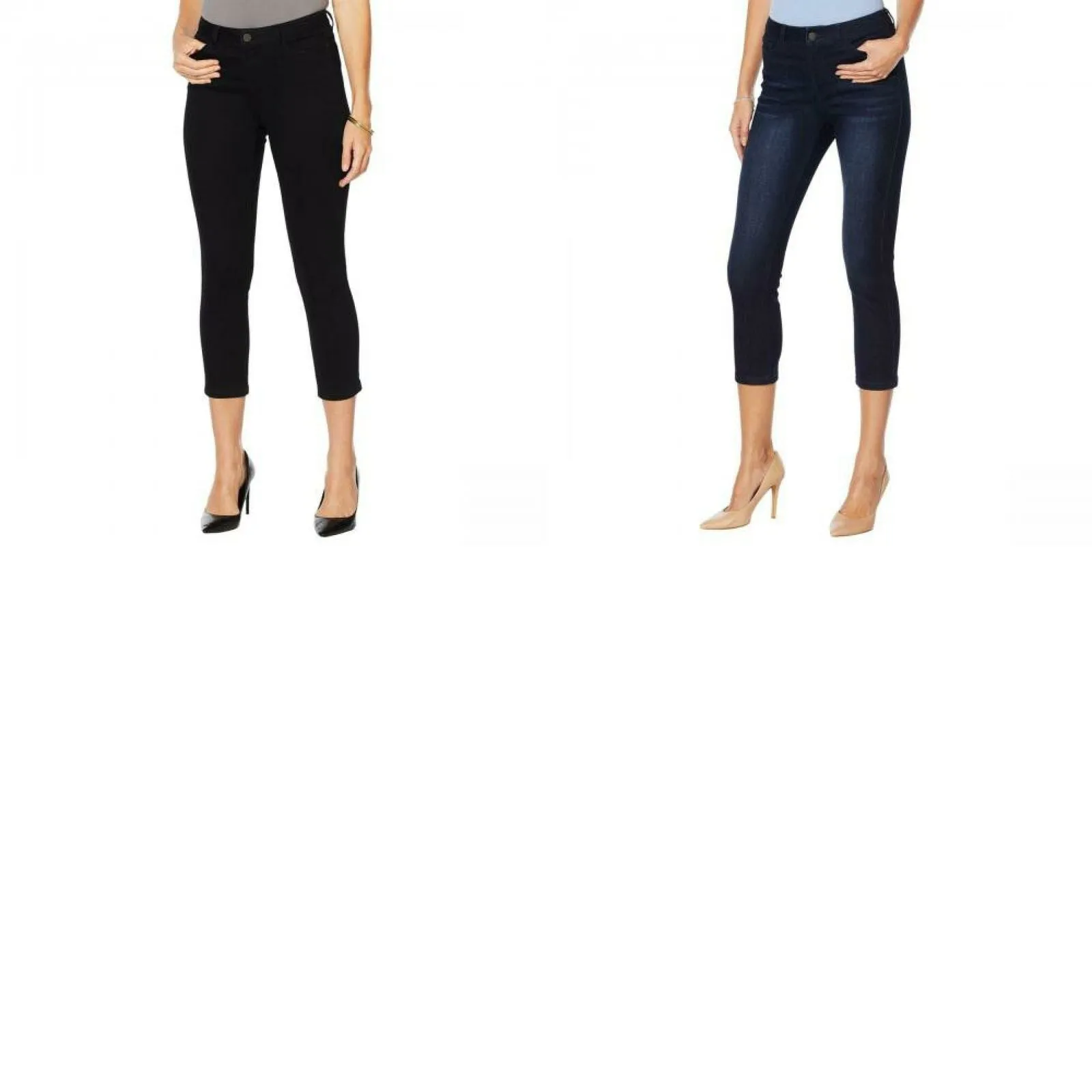 MOTTO Women's Modern Stretch Denim 5-Pocket Cropped Jeans