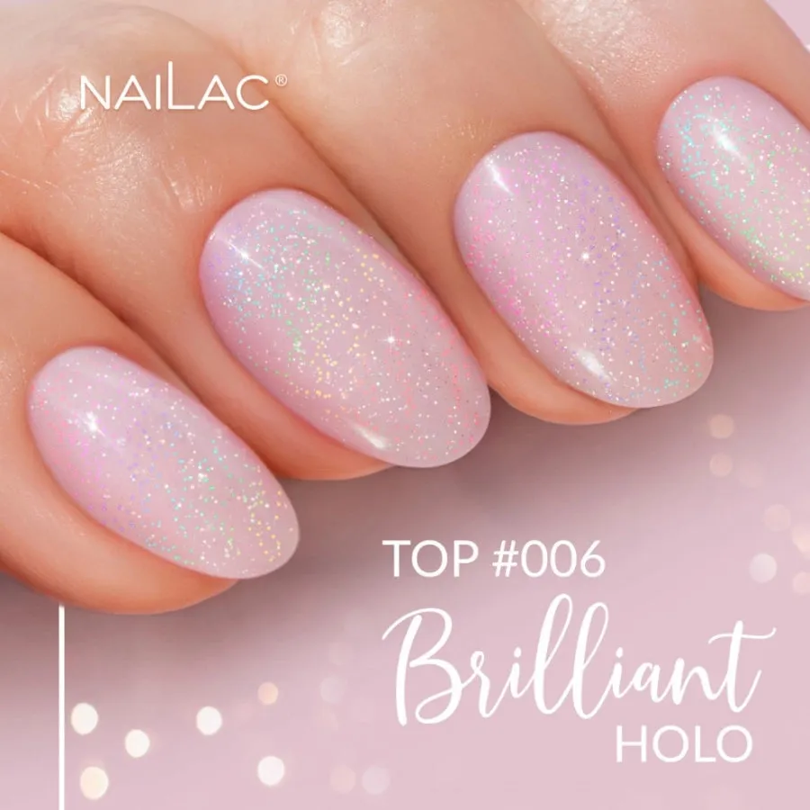 NaiLac Hybrid UV/LED Top Brilliant Holo 006