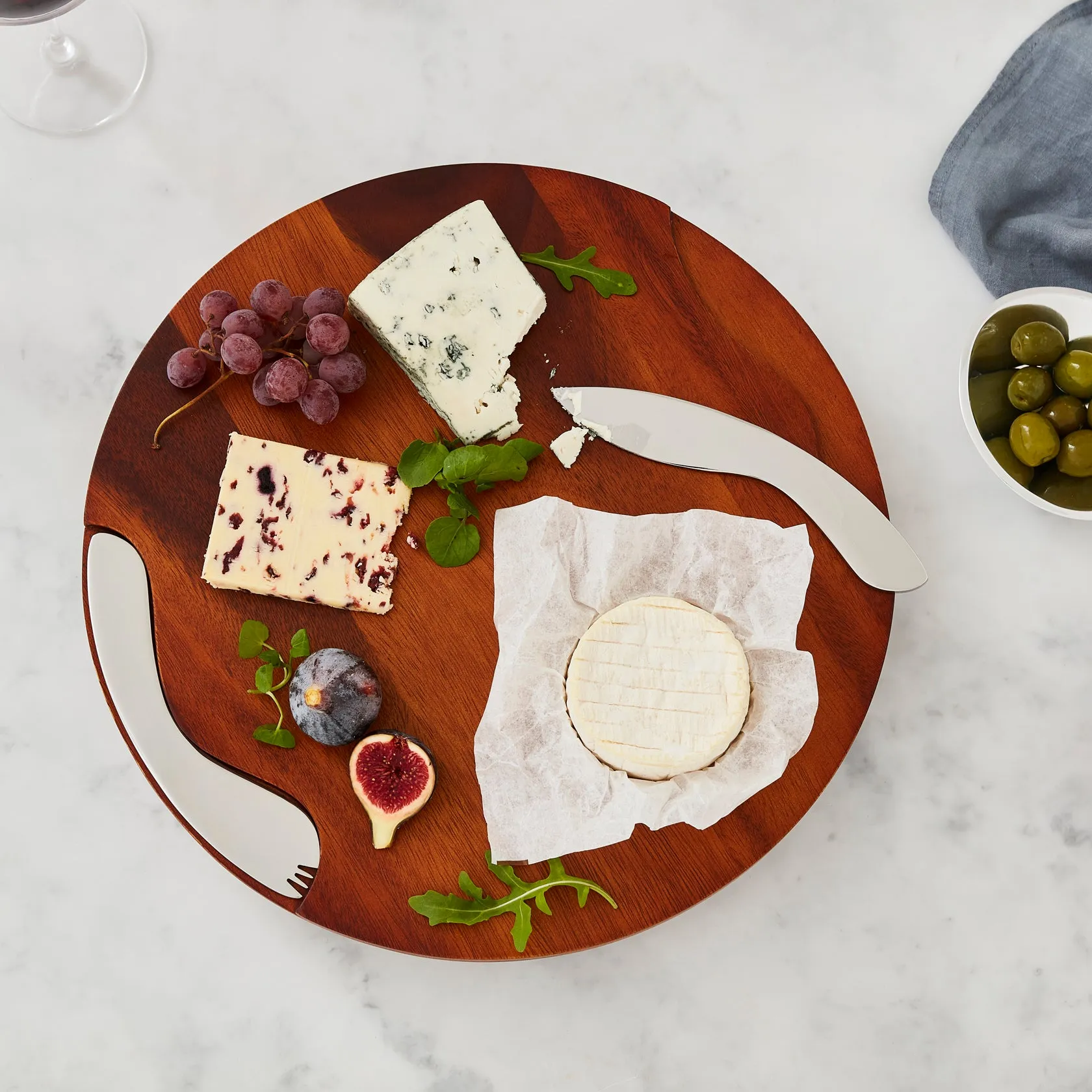 Nambe’ Cheese Block with Knife and Spreader
