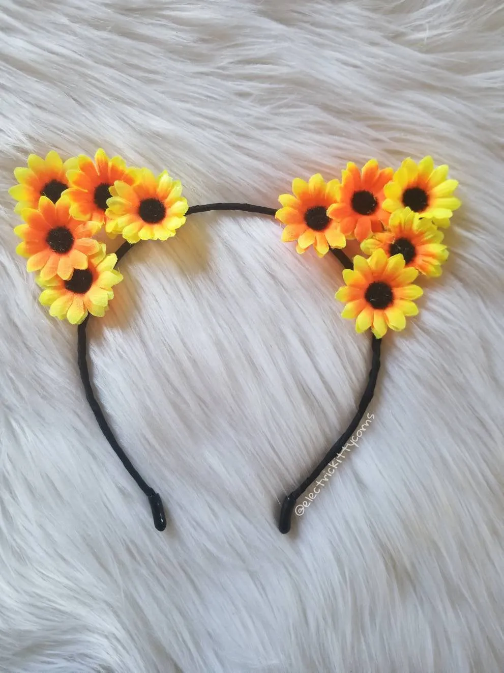 Neon Sunflower Kittycorn Ears