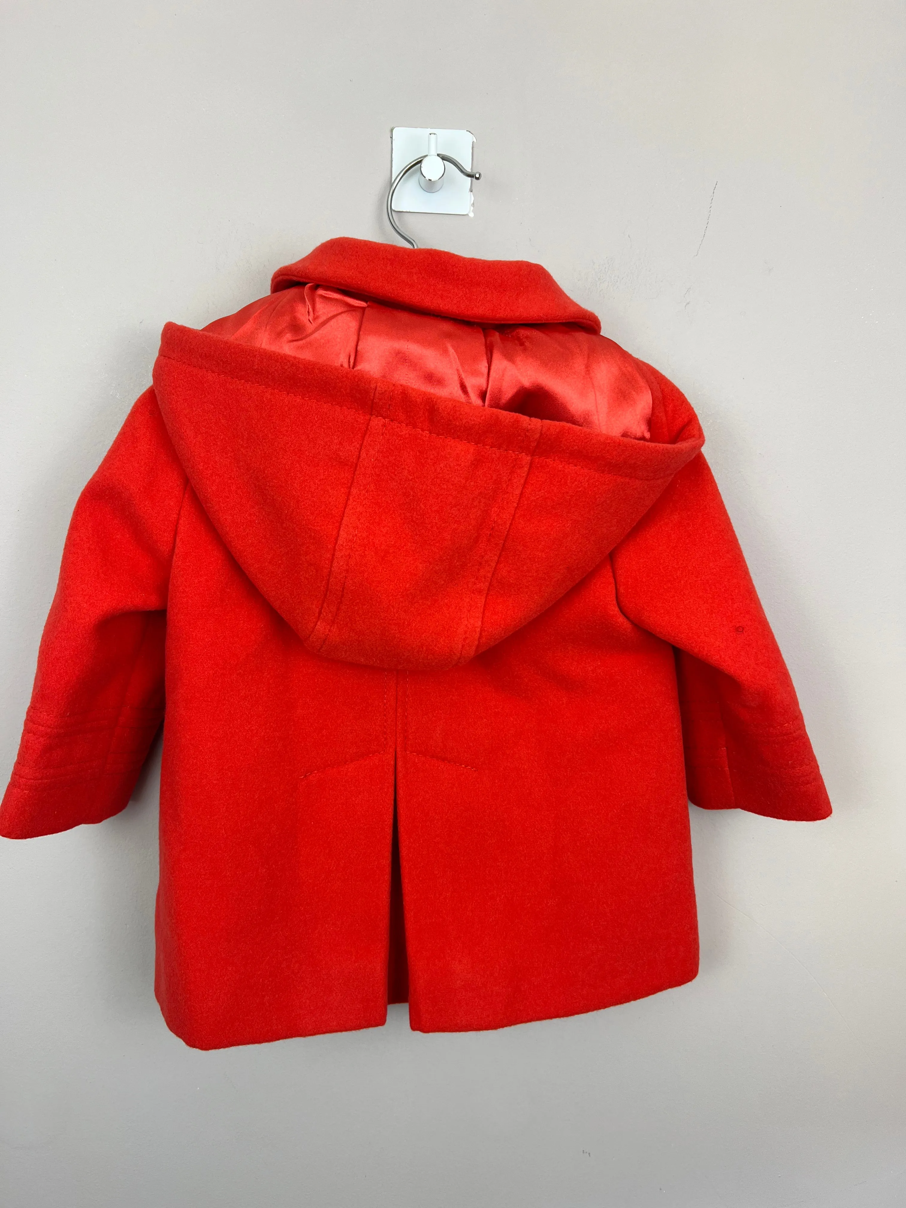 Next Formal Red Jacket with hood 9-12m BNWT