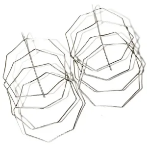 Octagon Web Sterling Silver Earrings OWE002 by Votive Designs Jewelry