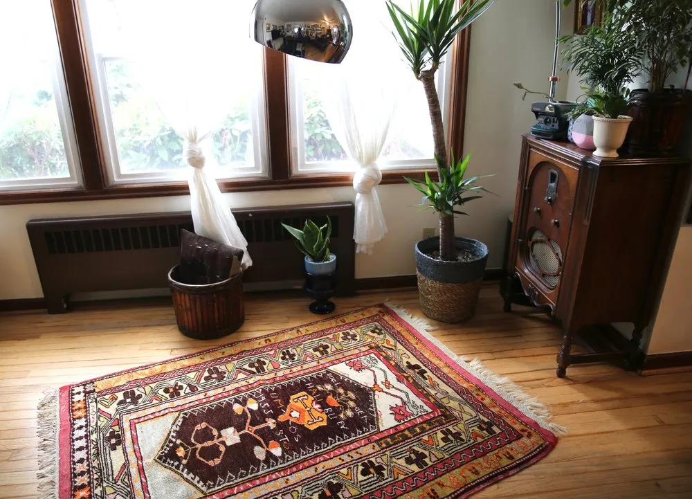 Old Turkish Milas Rug 4.1x5.11ft