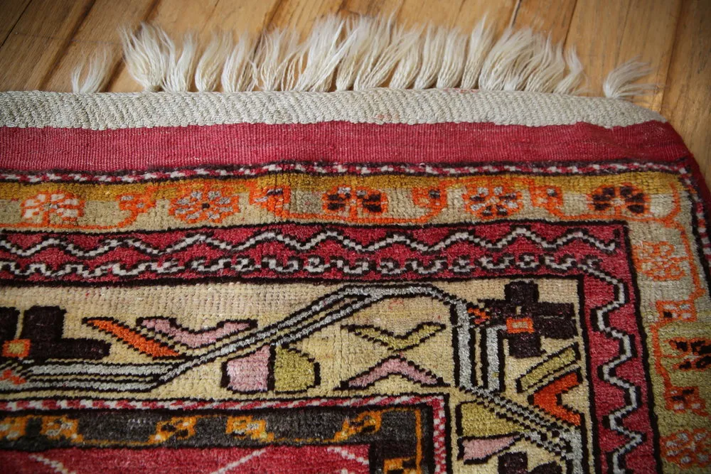 Old Turkish Milas Rug 4.1x5.11ft