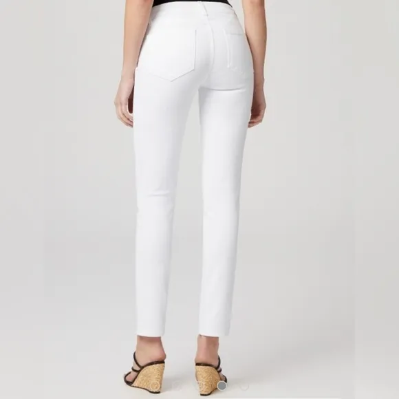 PAIGE Denim Skyline Ankle Peg Jeans Mid-Rise White Size 32