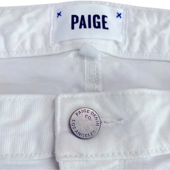 PAIGE Denim Skyline Ankle Peg Jeans Mid-Rise White Size 32